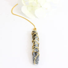 Load image into Gallery viewer, Bespoke NZ-made kyanite crystal pendant with 18&quot; chain | ASH&amp;STONE Crystal Jewellery Shop Auckland NZ
