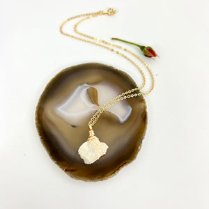 Crystal Jewellery NZ: Bespoke apophyllite crystal necklace 18-inch chain