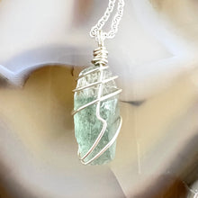 Load image into Gallery viewer, Crystal Jewellery NZ: Bespoke aquamarine crystal necklace 16-inch chain
