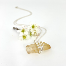 Load image into Gallery viewer, Crystal Jewellery NZ: Bespoke natural citrine crystal (rare) necklace - 20-inch chain
