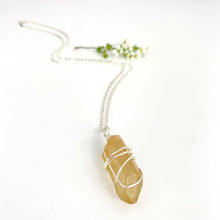 Load image into Gallery viewer, Crystal Jewellery NZ: Bespoke natural citrine crystal necklace - 20-inch chain
