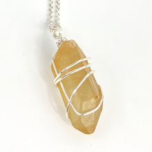 Load image into Gallery viewer, Crystal Jewellery NZ: Bespoke natural citrine crystal necklace - 20-inch chain
