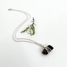 Load image into Gallery viewer, Crystal Jewellery NZ: Bespoke black tourmaline crystal necklace 16-inch chain

