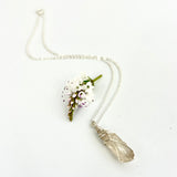 Crystal Jewellery NZ: Bespoke Kundalini natural citrine crystal necklace 16-inch chain