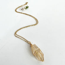 Load image into Gallery viewer, Crystal Jewellery NZ: Bespoke Kundalini natural citrine crystal necklace 20-inch chain
