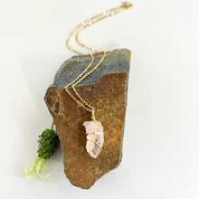 Load image into Gallery viewer, Crystal Jewellery NZ: Bespoke morganite crystal necklace 18-inch chain
