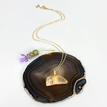Load image into Gallery viewer, Crystal Jewellery NZ: Natural citrine crystal necklace 22-inch chain
