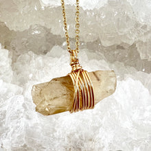 Load image into Gallery viewer, Crystal Jewellery NZ: Bespoke natural citrine crystal (rare) necklace 20-inch chain
