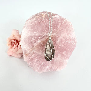 Crystal Jewellery NZ: Smoky quartz crystal necklace 18-inch chain