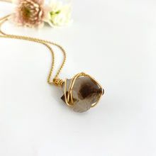 Load image into Gallery viewer, Crystal Jewellery NZ: Bespoke smoky quartz crystal necklace - 20-inch chain
