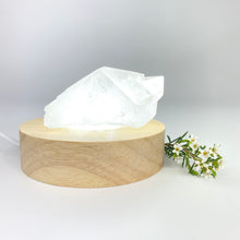 Load image into Gallery viewer, Crystal Lamps NZ: Clear quartz crystal on LED lamp base
