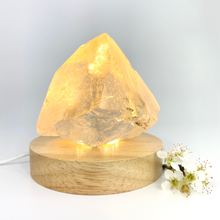 Load image into Gallery viewer, Crystal Lamps NZ: Natural crystal crystal on LED lamp base
