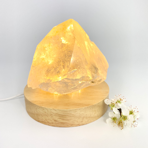 Crystal Lamps NZ: Natural crystal crystal on LED lamp base