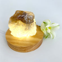 Load image into Gallery viewer, Crystal Lamp NZ: Raw smoky quartz crystal on LED lamp base
