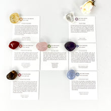 Load image into Gallery viewer, Crystal Chakra Packs NZ: Crystal chakra pack with ASH&amp;STONE chakra cards, crystals &amp; pouch
