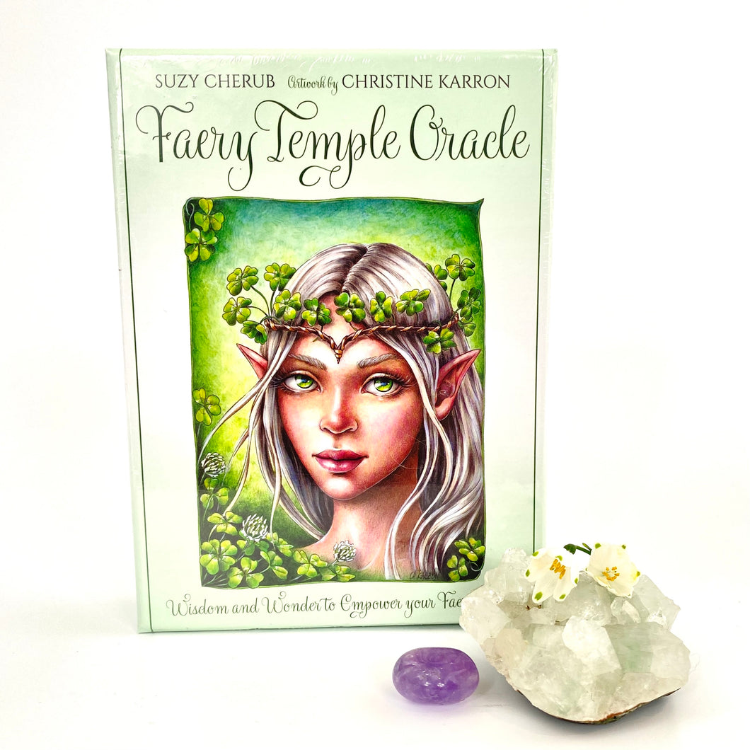 Crystal packs NZ: Fairy temple oracle cards & crystal pack