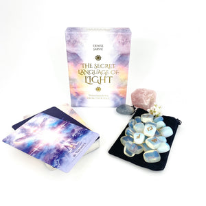 Crystal Packs NZ: Secret language of light oracle pack with runes & crystals