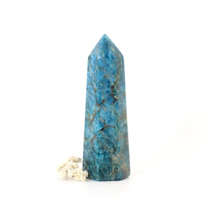 Blue apatite polished crystal tower | ASH&STONE Crystals Shop Auckland NZ