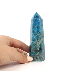 Blue apatite polished crystal tower | ASH&STONE Crystals Shop Auckland NZ