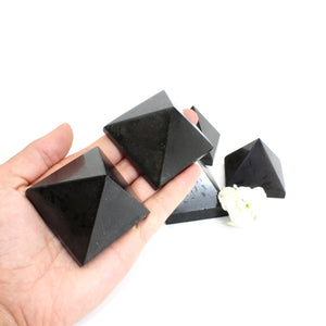 Black tourmaline crystal pyramid | ASH&STONE Crystals Auckland NZ