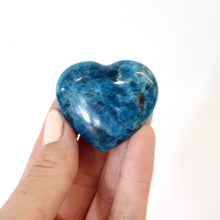 Load image into Gallery viewer, Blue apatite polished crystal heart | ASH&amp;STONE Crystals Shop Auckland NZ
