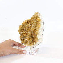 Load image into Gallery viewer, Citrine crystal cluster with stand | ASH&amp;STONE Crystals Shop Auckland NZ
