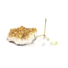 Load image into Gallery viewer, Citrine crystal cluster with stand | ASH&amp;STONE Crystals Shop Auckland NZ
