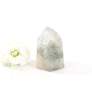 Clear quartz & chlorite crystal point | ASH&STONE Crystals Shop Auckland NZ