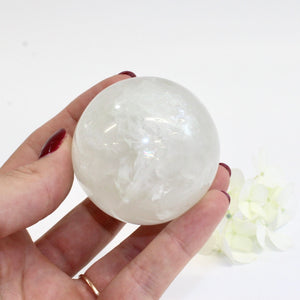 Clear quartz crystal sphere | ASH&STONE Crystals Shop Auckland NZ