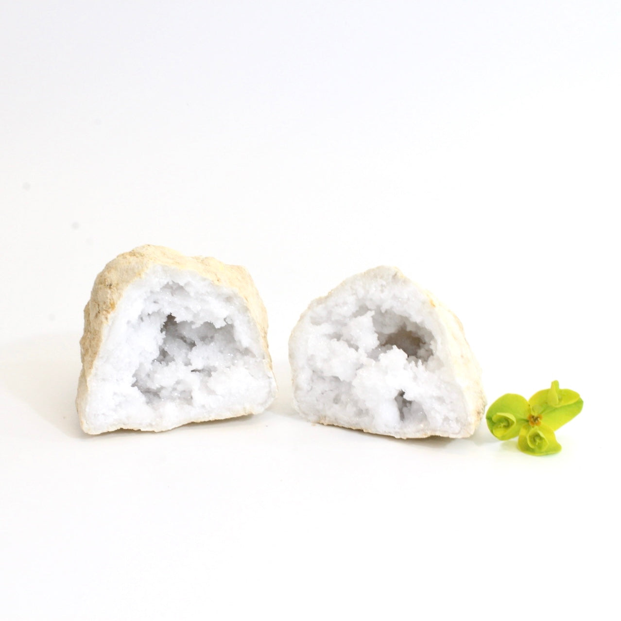 Clear quartz crystal geode pair | ASH&STONE Crystals Shop Auckland NZ