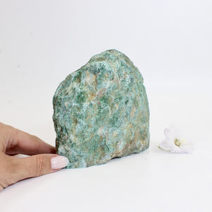 Large fuchsite crystal tower with cut base 1.69kg | ASH&STONE Crystals Shop Auckland NZ