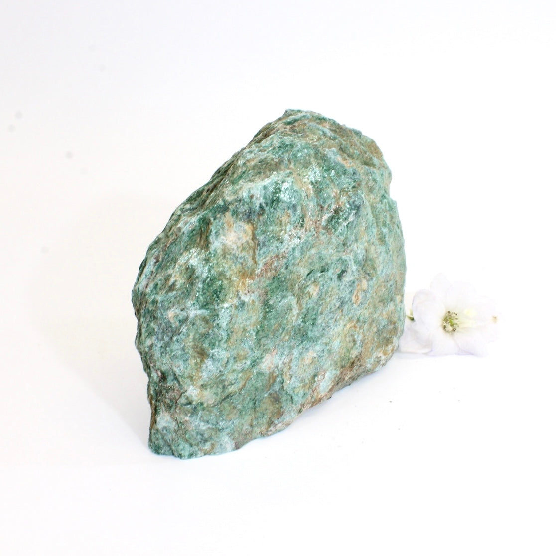 Large fuchsite crystal tower with cut base 1.69kg | ASH&STONE Crystals Shop Auckland NZ