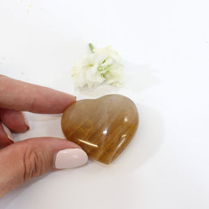 Golden healer crystal heart | ASH&STONE Crystals Shop Auckland NZ