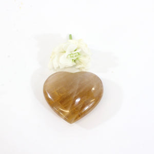 Golden healer crystal heart | ASH&STONE Crystals Shop Auckland NZ