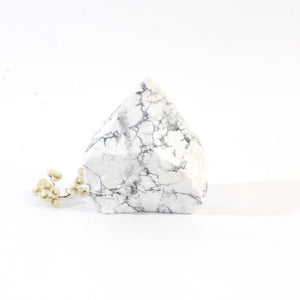 Howlite crystal point | ASH&STONE Crystals Shop Auckland NZ