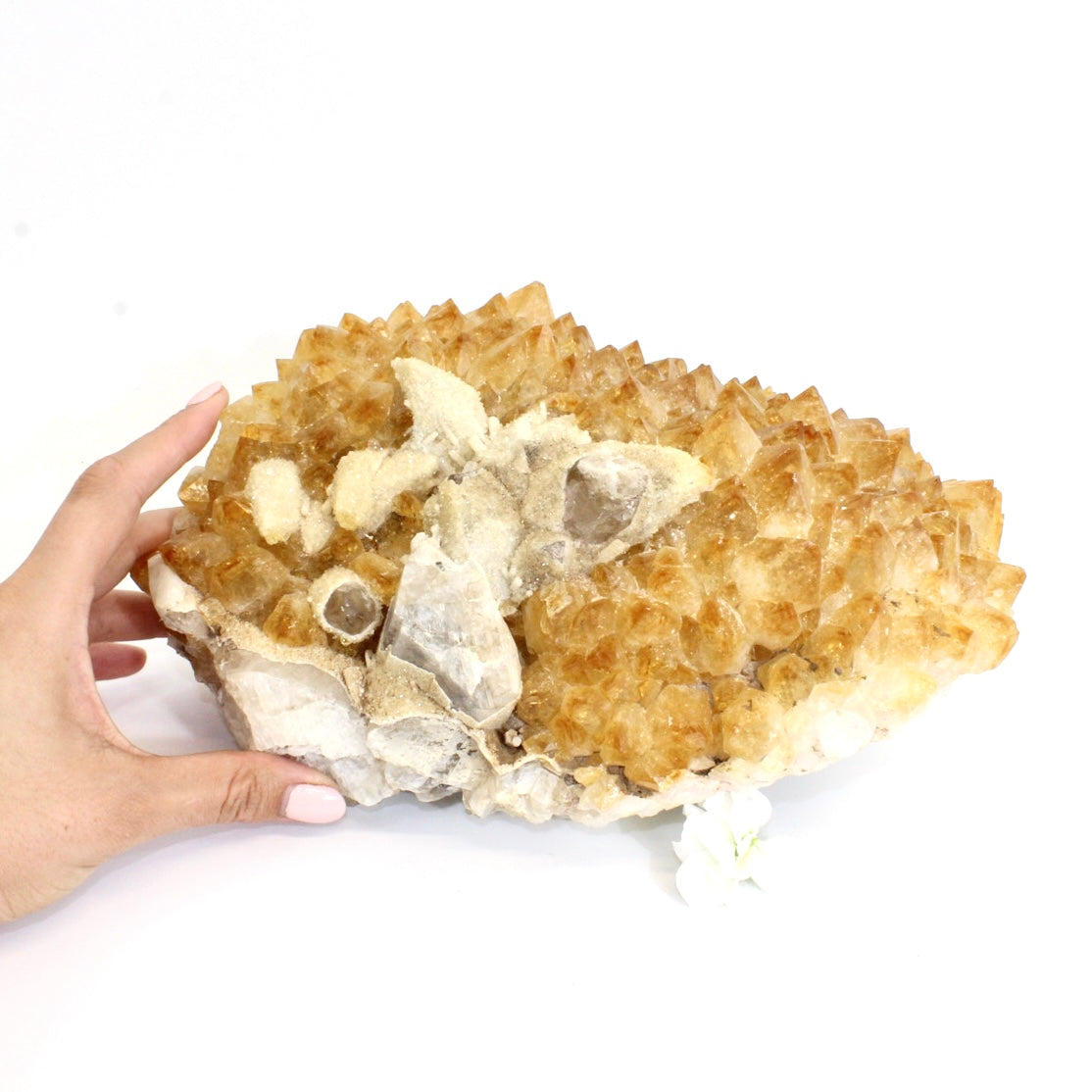 Large citrine crystal cluster 7.19kg | ASH&STONE Crystals Shop Auckland NZ