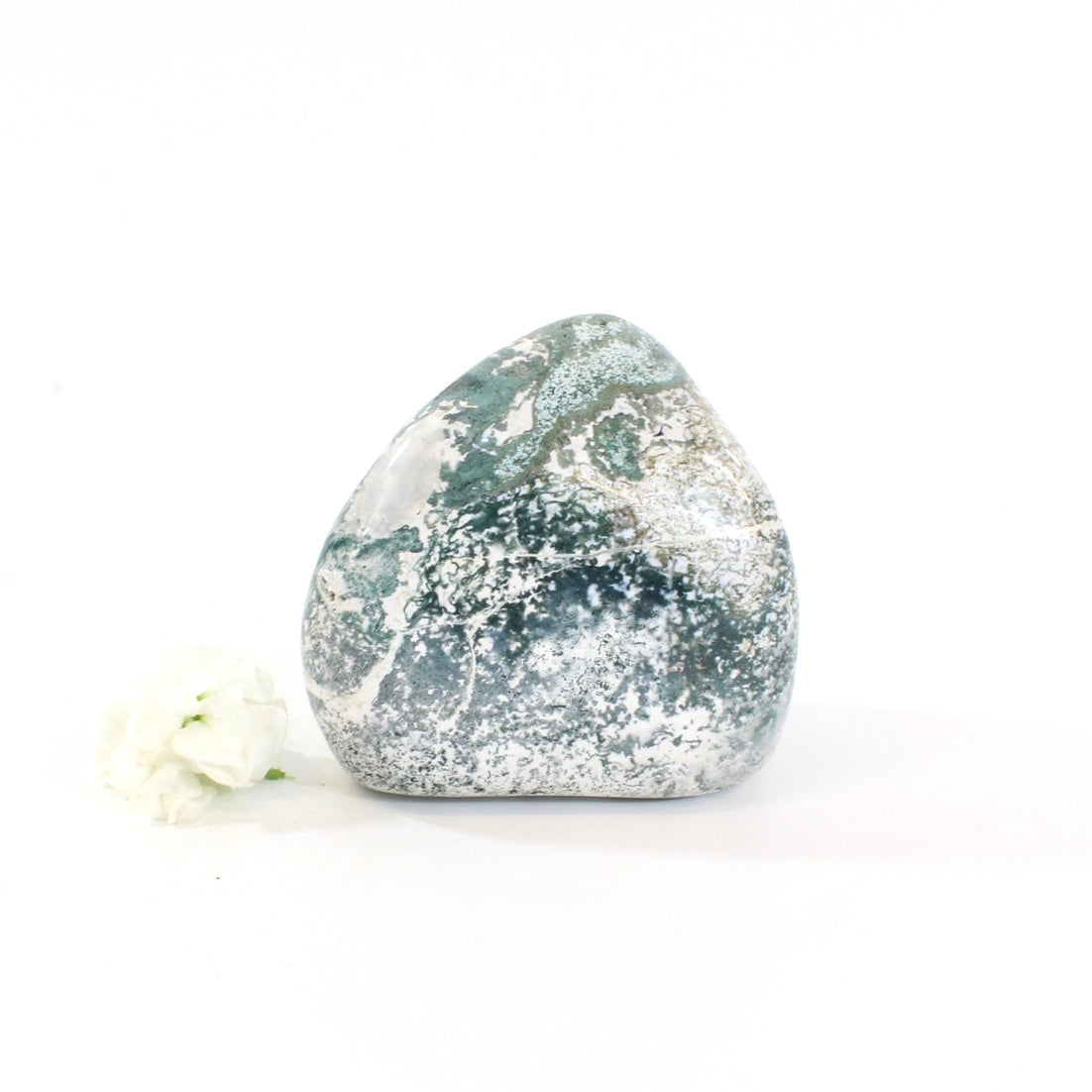 Moss agate polished crystal free form | ASH&STONE Crystal Shops Auckland NZ