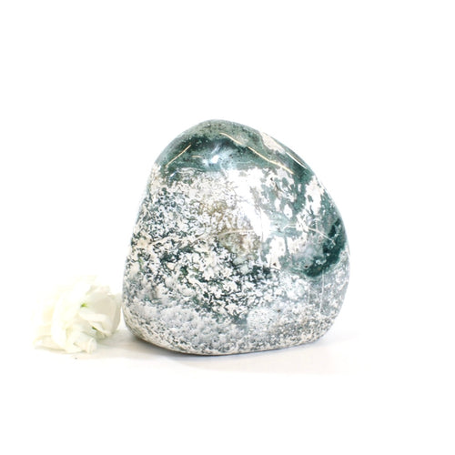 Moss agate polished crystal free form | ASH&STONE Crystal Shops Auckland NZ