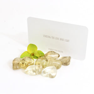 Natural citrine small crystal tumblestone  | ASH&STONE Crystals Shop