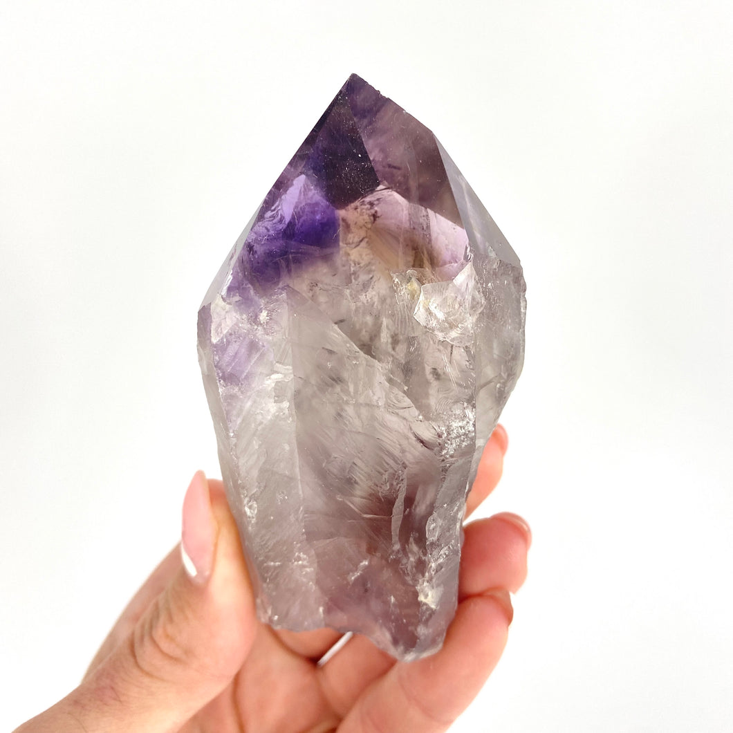 Crystals NZ: Amethyst phantom quartz crystal point - from Bahia