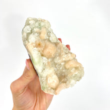 Load image into Gallery viewer, Crystals NZ: Green &amp; clear apophyllite crystal cluster with zeolite
