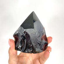 Load image into Gallery viewer, Crystals NZ: Black obsidian polished point
