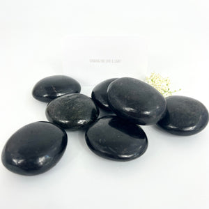 Crystals NZ: Black tourmaline crystal worry stone