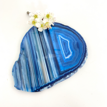 Load image into Gallery viewer, Crystals NZ: Blue agate crystal slice
