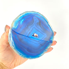 Load image into Gallery viewer, Crystals NZ: Blue agate crystal slice
