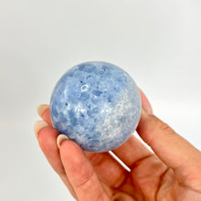 Load image into Gallery viewer, Crystals NZ: Blue calcite crystal sphere
