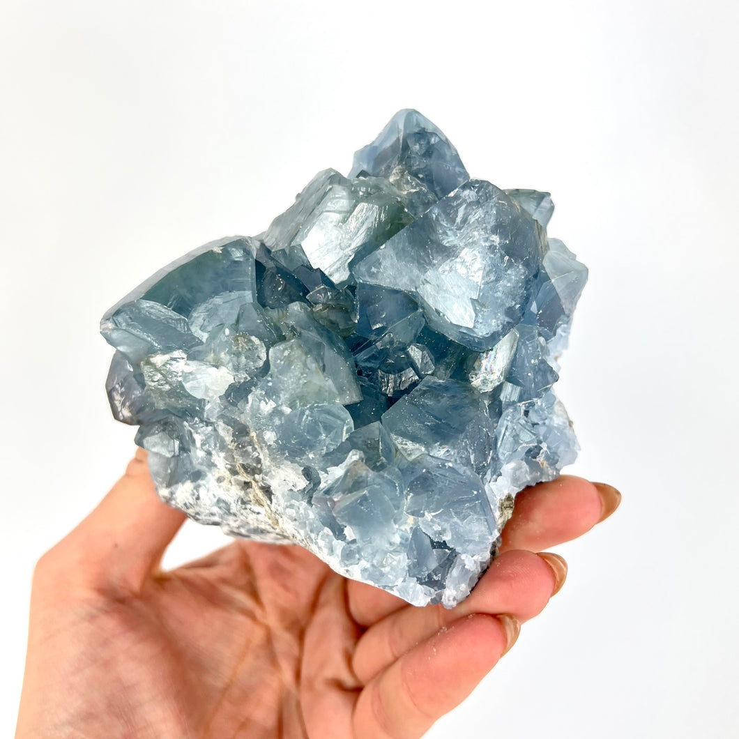 Crystals NZ: Celestite crystal cluster 1.1kg