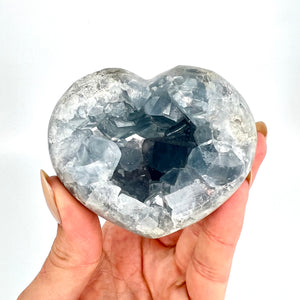 Crystals NZ: Celestite crystal heart