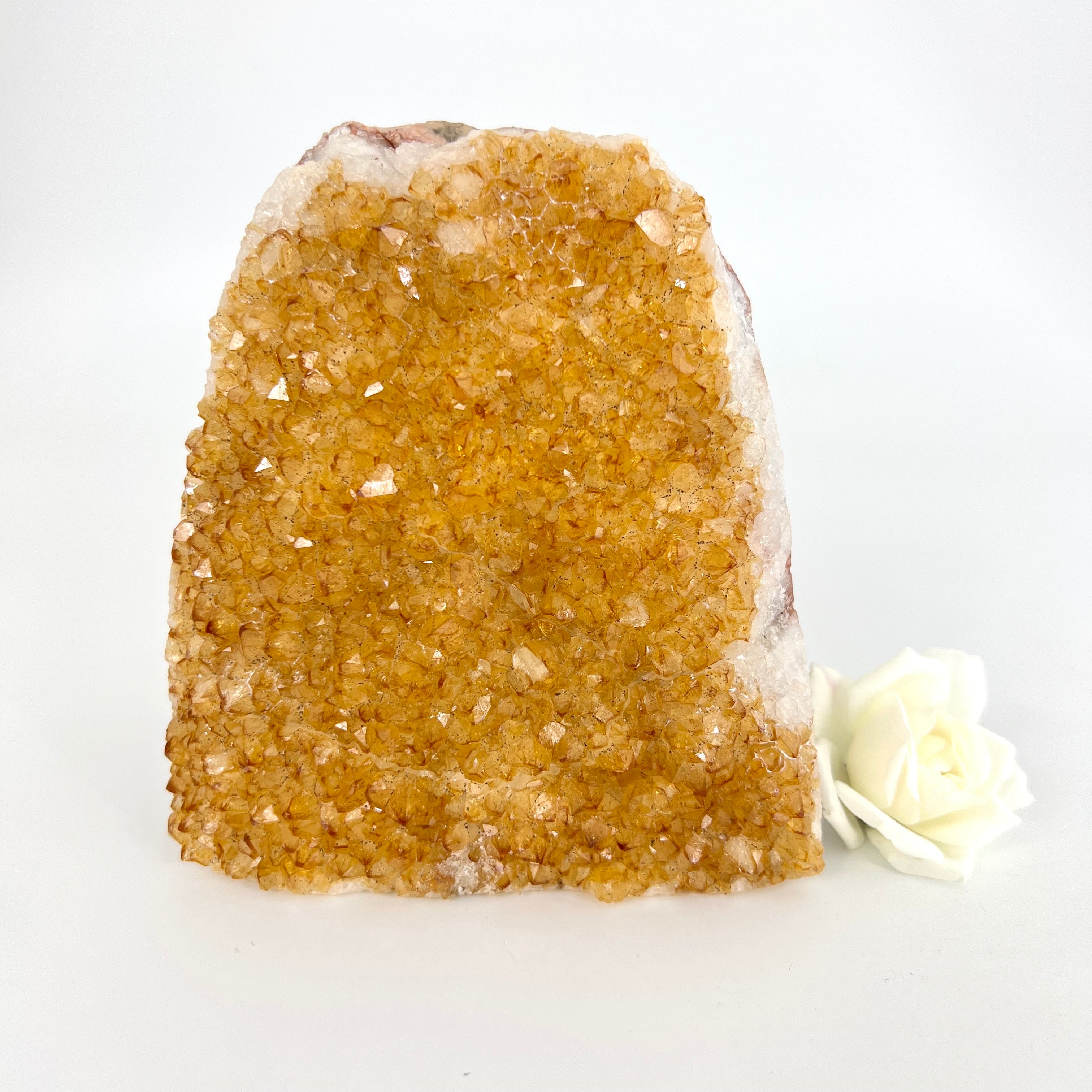 Crystals NZ: Citrine crystal cluster with cut base