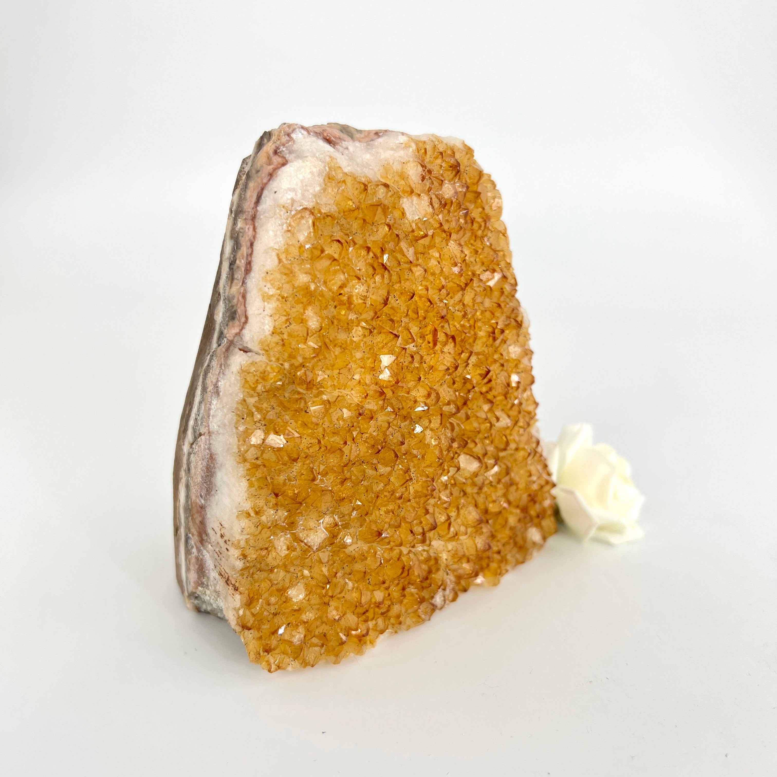 Crystals NZ: Citrine crystal cluster with cut base